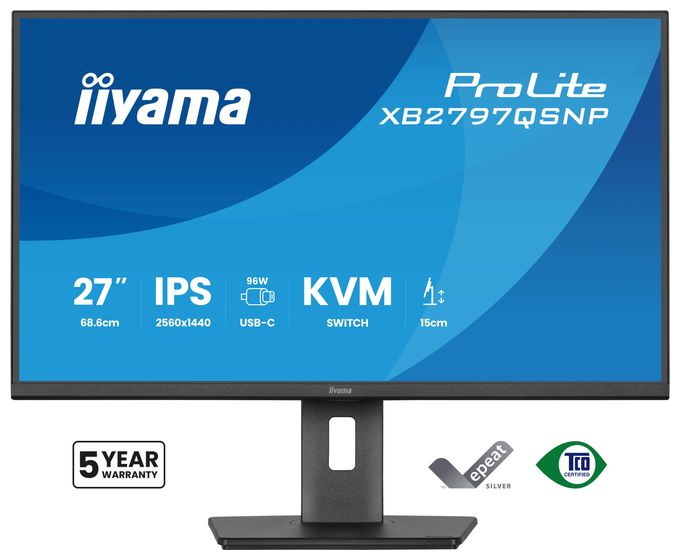 Quad HD Monitor 68,6 cm (27 Zoll) 16:9 350 cd/m²  ProLite XB2797QSNP-B1 (Schwarz) 
