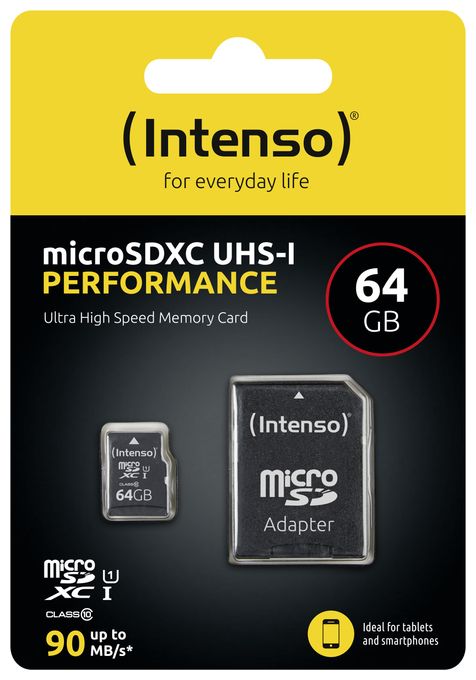 MicroSD Speicherkarte 64 GB Class 1 (U1) Klasse 10 3424490 
