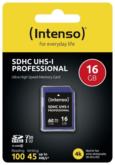 SDHC Speicherkarte 16 GB Class 3 (U3) Klasse 10 3431470 