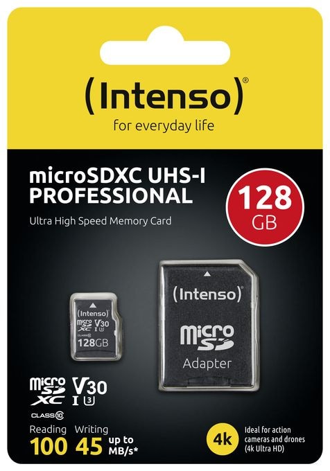MicroSDXC Speicherkarte 128 GB Class 3 (U3) Klasse 10 3433491 