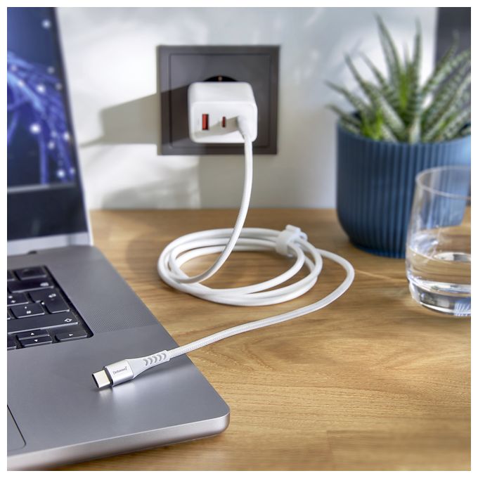 0,48 Gbit/s Stecker USB C auf USB C bis 60 W 1,5 m  7901002 (Weiß) 