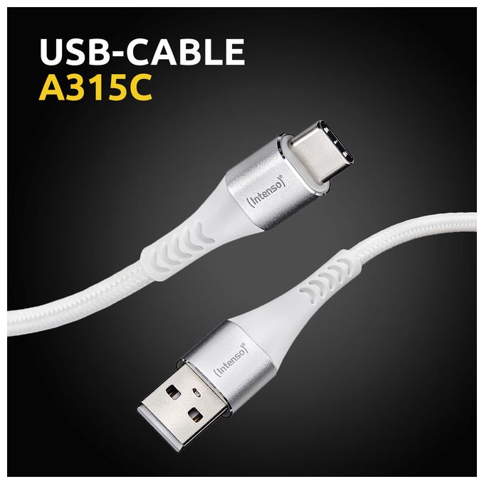 0,48 Gbit/s Stecker USB A auf USB C bis 60 W 1,5 m  7901102 (Weiß) 