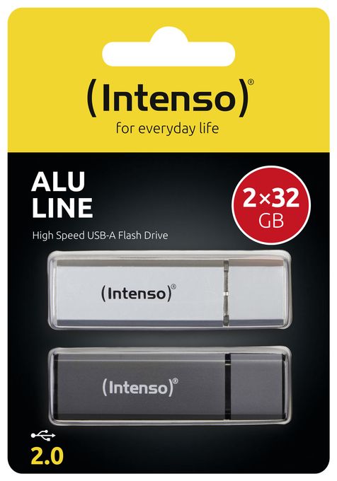 USB Typ-A Stick 32 GB  Alu Line (Anthrazit, Silber) 