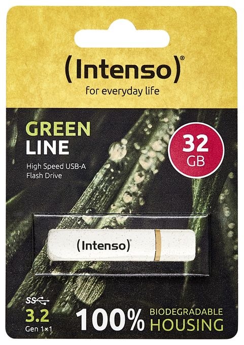 USB Typ-A Stick 32 GB  Green Line (Beige, Braun) 