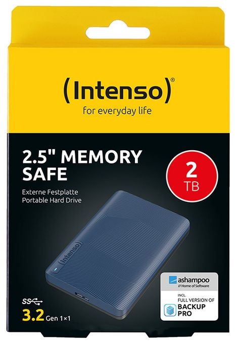 2 TB externe Festplatte 2.5"  Memory Safe (Blau) 