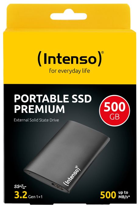 500 GB SSD 1.8"  Portable Premium Edition (Schwarz) 