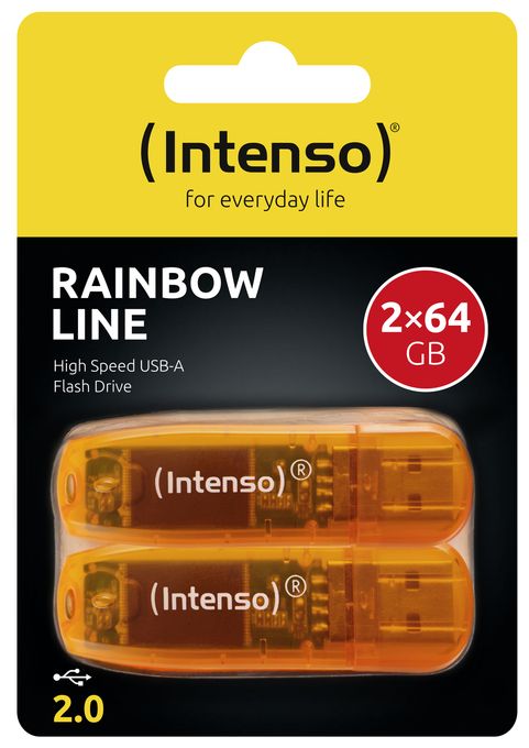 USB Typ-A Stick 64 GB  Rainbow Line (Orange) 
