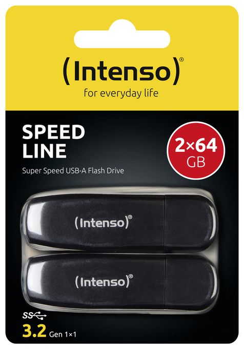 USB Typ-A Stick 64 GB  Speed Line (Schwarz) 
