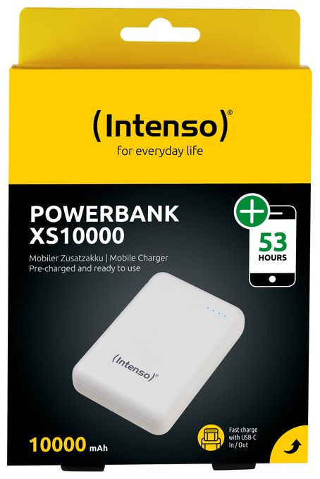 10000 mAh Powerbank Micro-USB + USB Type-C  XS (Weiß) 