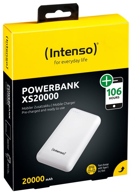 20000 mAh Powerbank Micro-USB + USB Type-C  XS (Weiß) 
