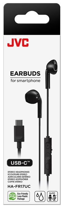 In-Ear Kopfhörer Kabelgebunden IPX2 USB Typ-C  HA-FR17UC (Schwarz) 