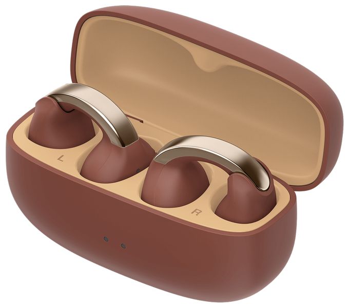 In-Ear Bluetooth Kopfhörer Kabellos TWS IPX4 USB Typ-C  HA-NP1T (Braun, Silber) 