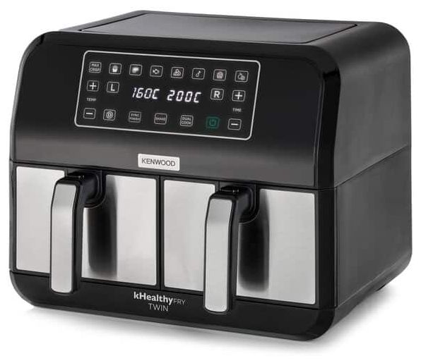 Doppel Heißluftfritteuse 8 l 1700 W  HFM20.000MB kHealthy Twin Airfryer (Schwarz) 