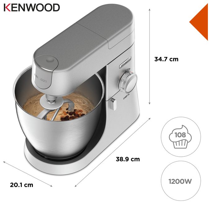 1200 W Küchenmaschine 6,7 l  KVL4110S Chef XL (Silber) 