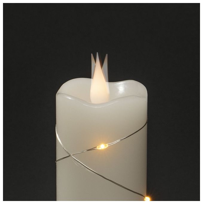 LED 1900 K Bernstein Batterie/Akku 1825-180 Echtwachskerze 