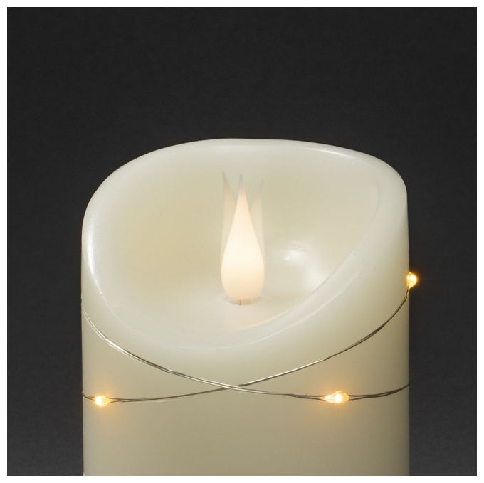 LED 1900 K Bernstein Batterie/Akku 1834-180 Echtwachskerze 
