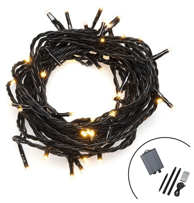 LED 2300 K Gelb Solar 3623-800SP Solar Lichterkette 