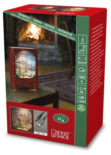 LED Warmweiß (3000K) Warmweiß Batterie/Akku 4272-550	Wasser Laterne Red Book 