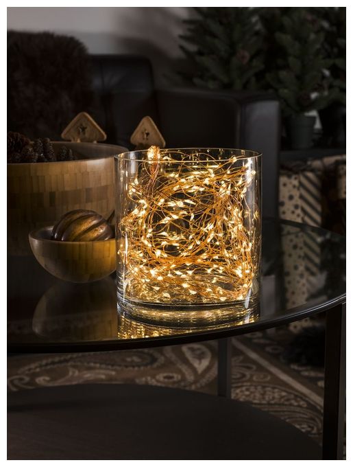 LED Tropfenlametta 10 Straenge 