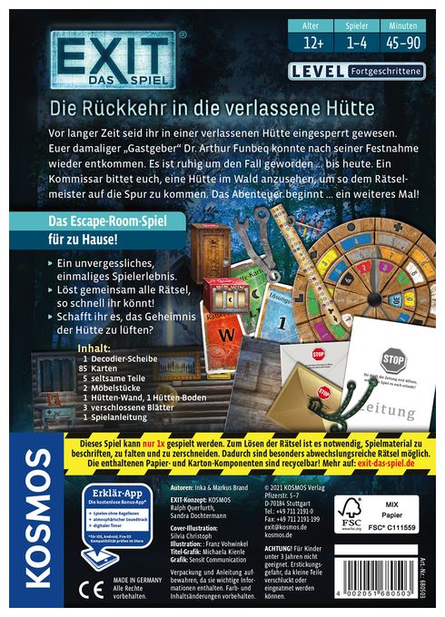 EXIT - Das Spiel: Die Rückkehr in die verlassene Hütte 
