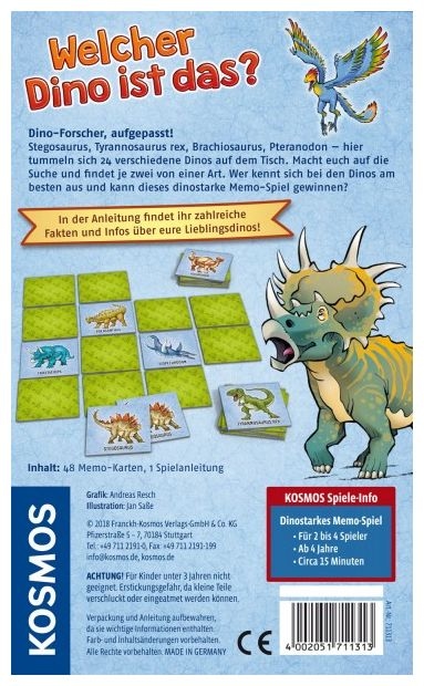 Brettspiel bis zu 4 Spielern ab 4 Jahr(e) Welcher Dino ist das? 