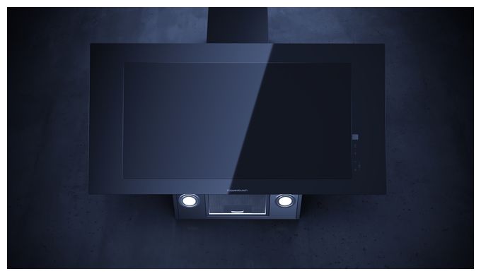 Abluft/Umluft Dunstabzugshaube/Esse Wand 90 cm (Schwarz) DW9250.0S 