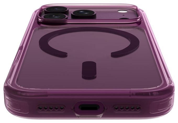 Cover für Apple iPhone 18 Pro Max (Transparent, Burgund) Crystal Fluro 