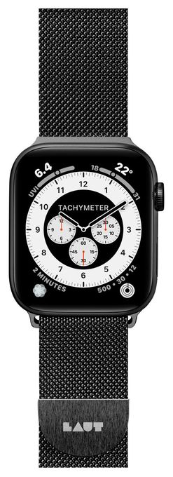 Armband Watch Series 4-10/Watch SE/Watch Ultra 40/41/42 mm  Steel Loop (Schwarz) 