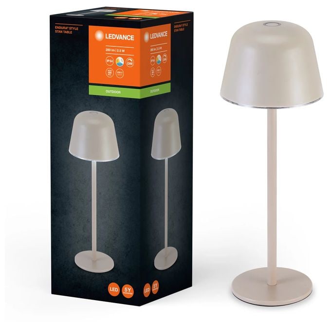 LED Weiß (6500K) Kühles Tageslicht, Kaltweiße, Warmweiß Batterie/Akku Endura Style Table 
