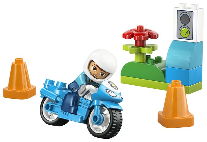 Blaues Polizeimotorrad 