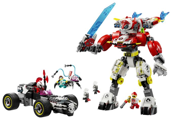Coopers Tiger-Mech und Zero's Hot Rod Auto 