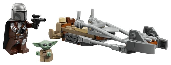 Der Mandalorianer und Grogu auf ihrem Speeder Bike™ 