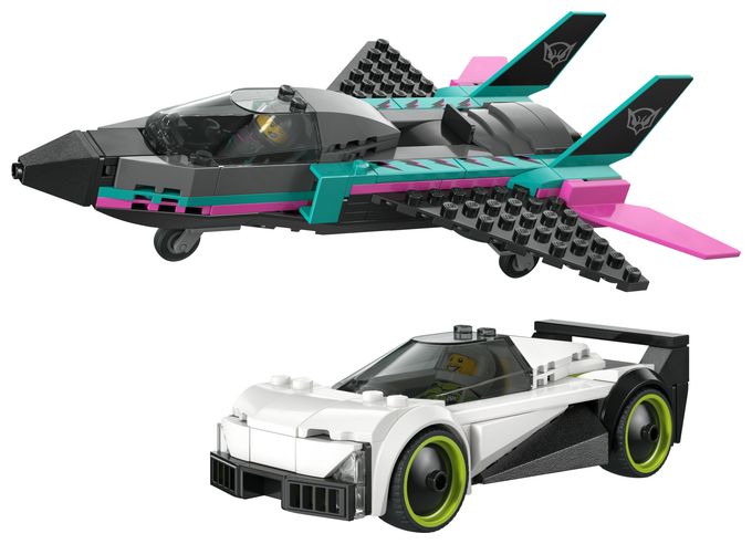 Düsenflieger vs. Rennauto 