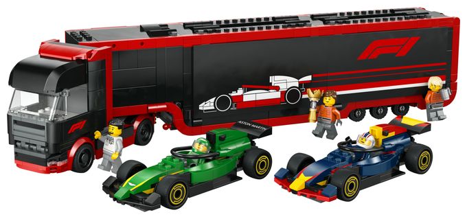 F1® Transporter mit RB20 & AMR24 F1® Rennautos 