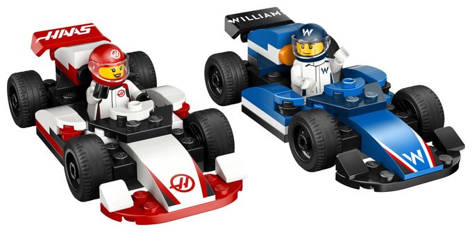 F1® Williams Racing und Haas F1® Rennautos 
