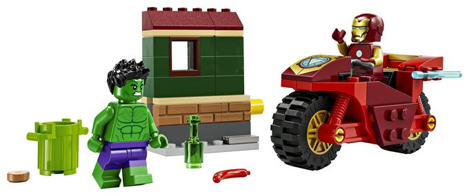 Iron Man mit Bike und der Hulk 