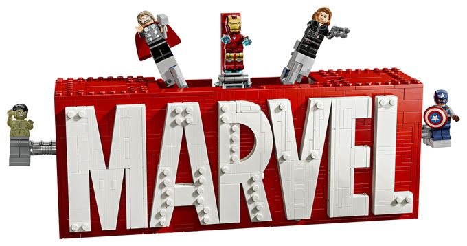 MARVEL Logo & Minifiguren 