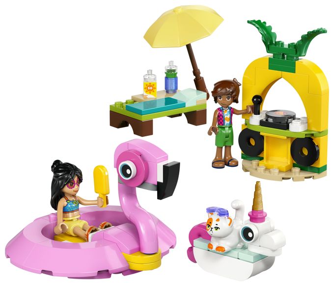 Poolparty mit Einhorn und Flamingo 