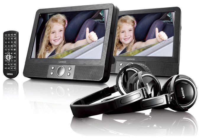 22,9 cm (9 Zoll) Tragbarer DVD-Player MES-415 Dual-Bildschirm 