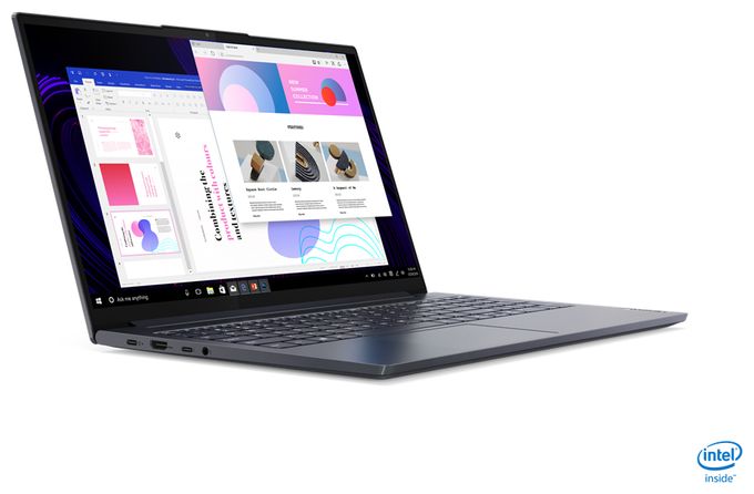 Full HD Notebook 39,6 cm (15.6 Zoll) 1 TB SSD Windows 10 Home Intel® Core™ i5 max. 4,2 GHz  Yoga Slim 7 (Grau) 