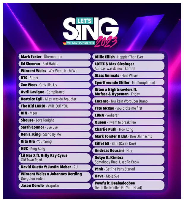 Let's Sing 2023 German Version [+ 2 Mics] (PlayStation 5) 
