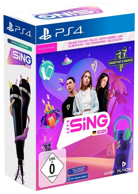 Let's Sing 2025 German Version [+ 2 Mics] (PlayStation 4) 