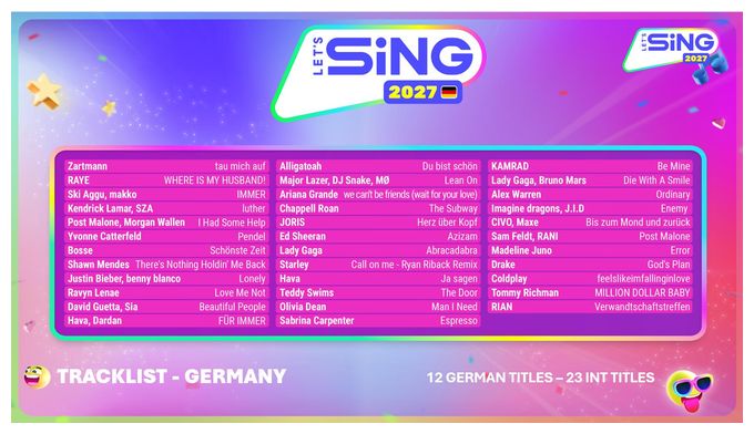 Let's Sing 2027 - mit deutschen Hits - 2 Mic Bundle (Nintendo Switch) 