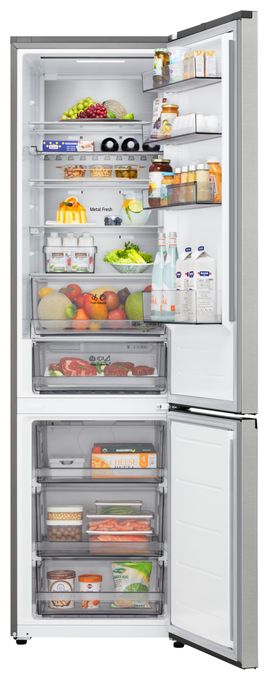 262 l / 113 l Kühl-Gefrierkombi freistehend NoFrost 112 kWh Jahr  GBBS524APY (Silber) 