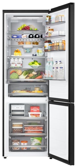 326 l / 139 l Kühl-Gefrierkombi freistehend NoFrost 191 kWh Jahr  GBBW726CEV (Schwarz) 