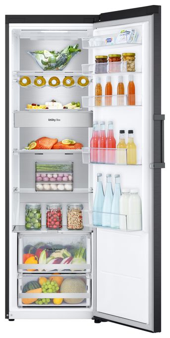 386 l / 386 l Kühlschrank freistehend EEK: C 77 kWh Jahr  GLM71MCCSX (Schwarz) 