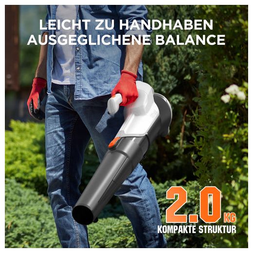 Litheli U20 Handy+ Akku-Laubbläser mit Akku 2 * 2/0Ah SE 