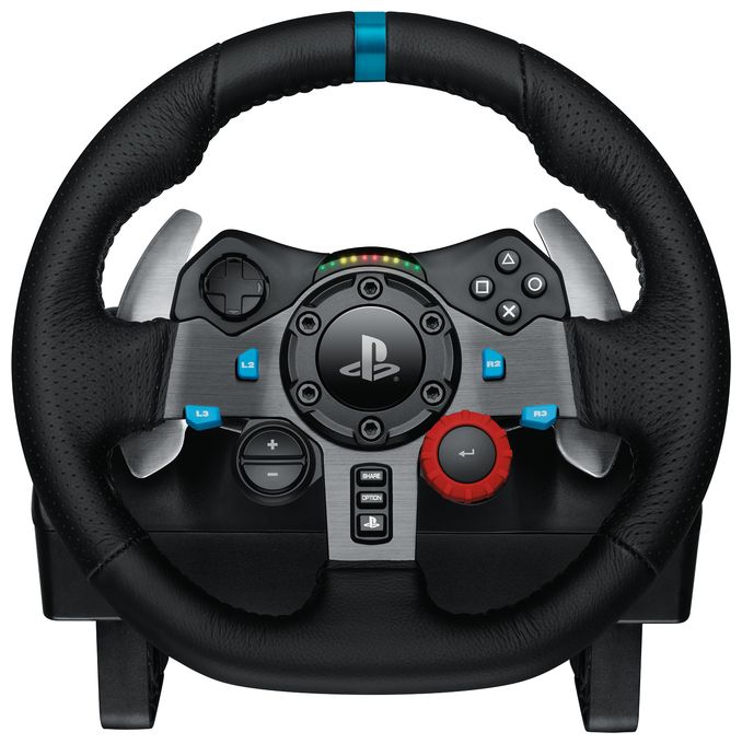Analog Lenkrad + Pedale für PC, PlayStation 4, PlayStation 5, Playstation 3  G29 (Schwarz) 