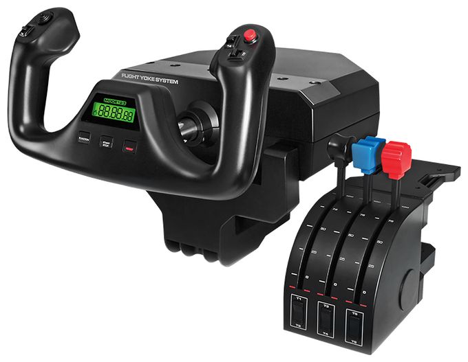 Analog / Digital Flugsimulation für PC  Pro Flight Yoke System (Schwarz) 