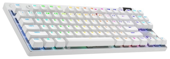 RGB-LED Gaming Tastatur RF Wireless + Bluetooth 2.4 GHz  Pro X TKL (Weiß) 